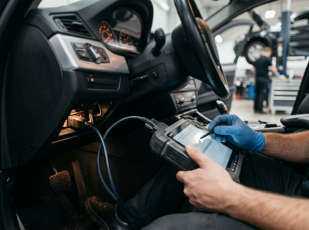 BMW diagnostic scan by factory-trained technician in Bend, Oregon