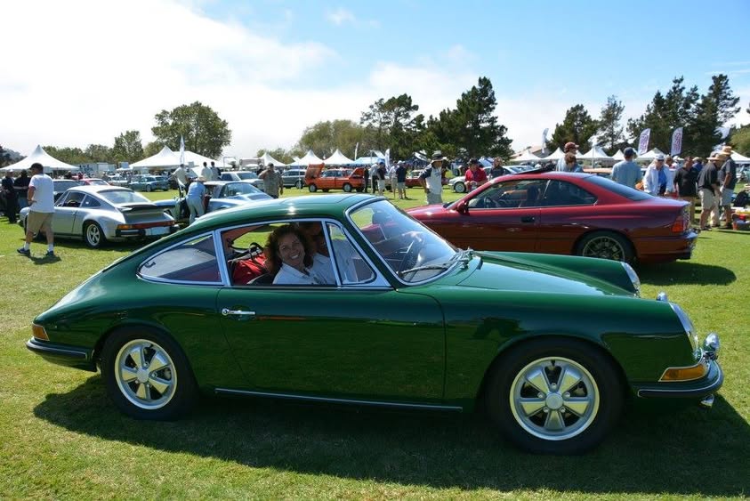 1967 Porsche 911S in Irish Green, restored by German Master Tech, on the concours show field